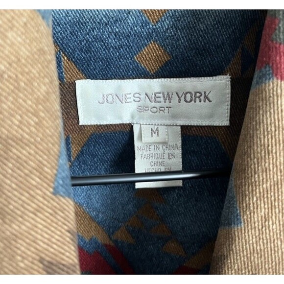Vtg Jones New York Sport Women's M Aztec Southwestern Chore Barn Jacket Concho - Picture 6 of 11